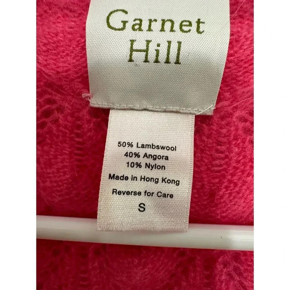 Garnett Hill women’s open front lambswool blend long sleeve cardigan. Size small - Picture 3 of 5